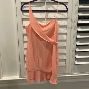 A pink beautiful dress with cool straps